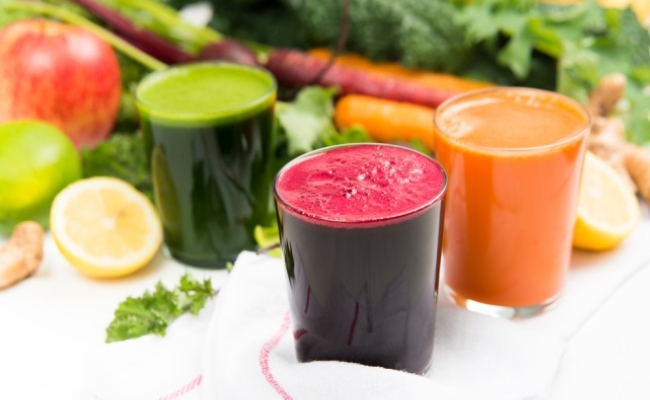 Carrot, Cucumber And Beetroot Juice